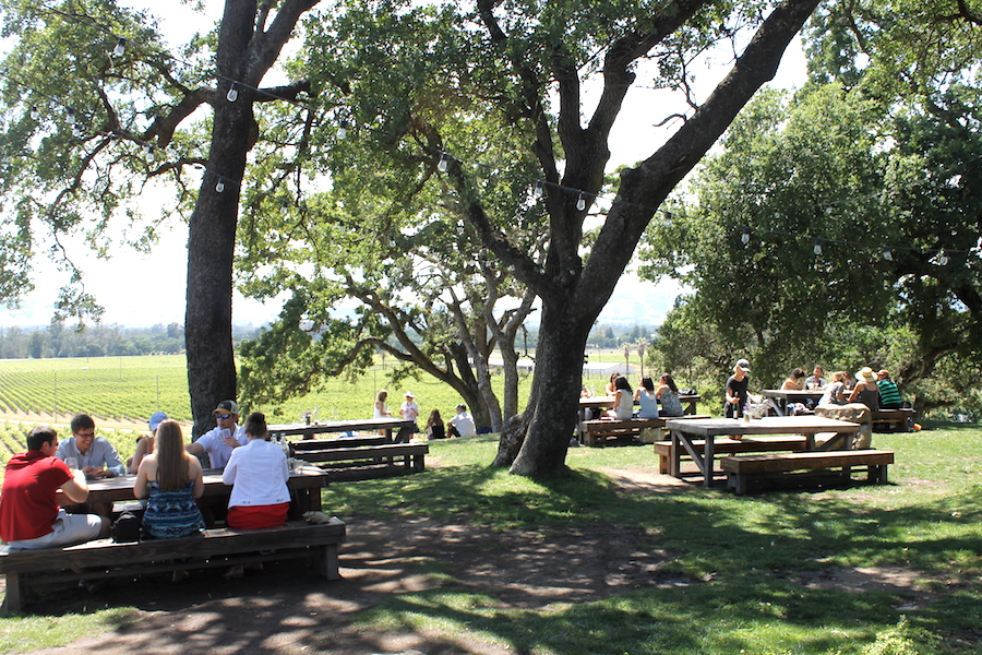 scribe winery picnic tables