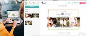 Mixbook has an awesome Wedding Collection packet for couples to see and feel the invitation and save the date card options