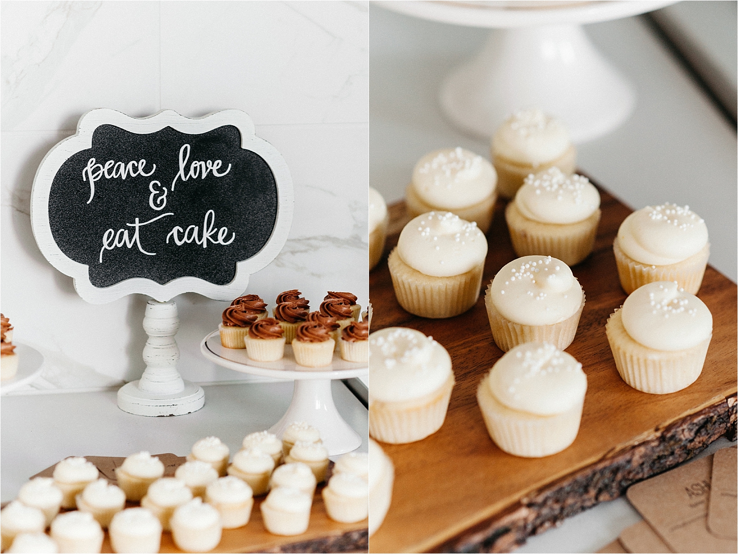 Peace Love & Eat Cake - Mini Cupcake Display