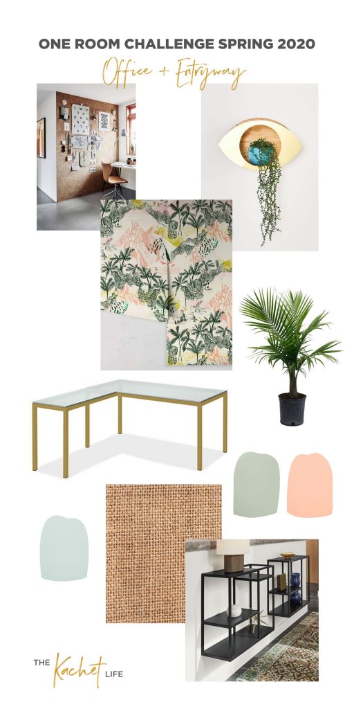 ONE ROOM CHALLENGE SPRING 2020-Office Moodboard-The Kachet Life